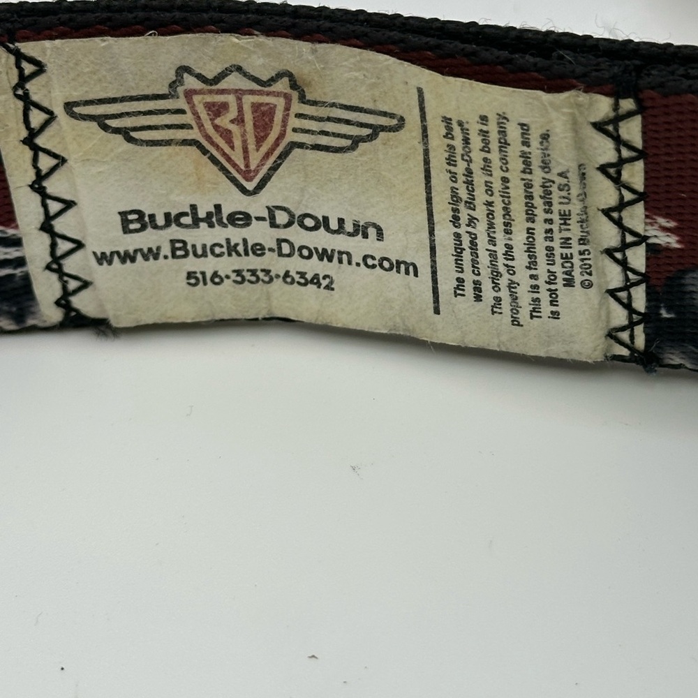 Buckle-Down Black and Brown Graphic Belt - Picture 6 of 7